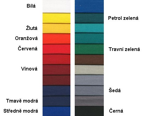 Škála barev pro výrobu pracovních oděvů pro děti i dosplělé
